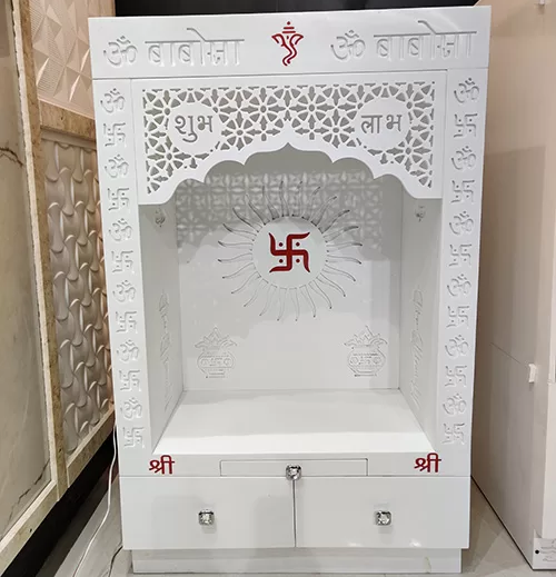 Om Babosa Mandir Design In Corian